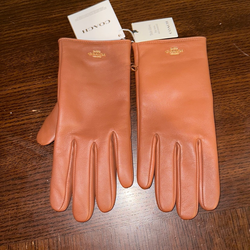 Coach Tech Gloves - Brown - size 6.5